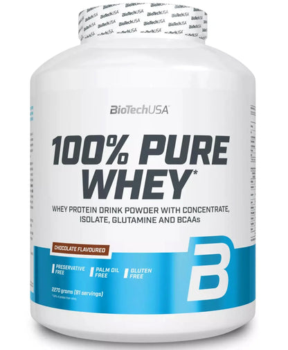 BioTech Pure Whey - Proteine in polvere isolate e concentrate 2270g Cioccolato - Punto Fitness Potenza