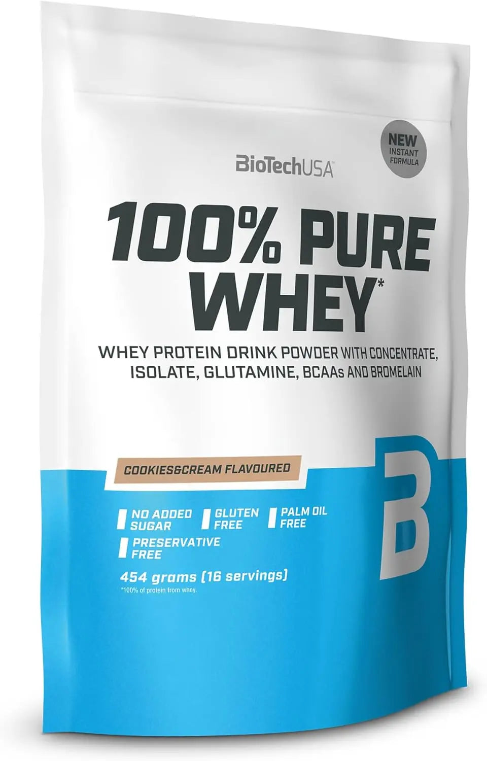 BioTech Pure Whey - Proteine in polvere isolate e concentrate 500g Biscotto - Punto Fitness Potenza