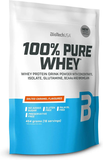 BioTech Pure Whey - Proteine in polvere isolate e concentrate 500g Caramello Salato - Punto Fitness Potenza