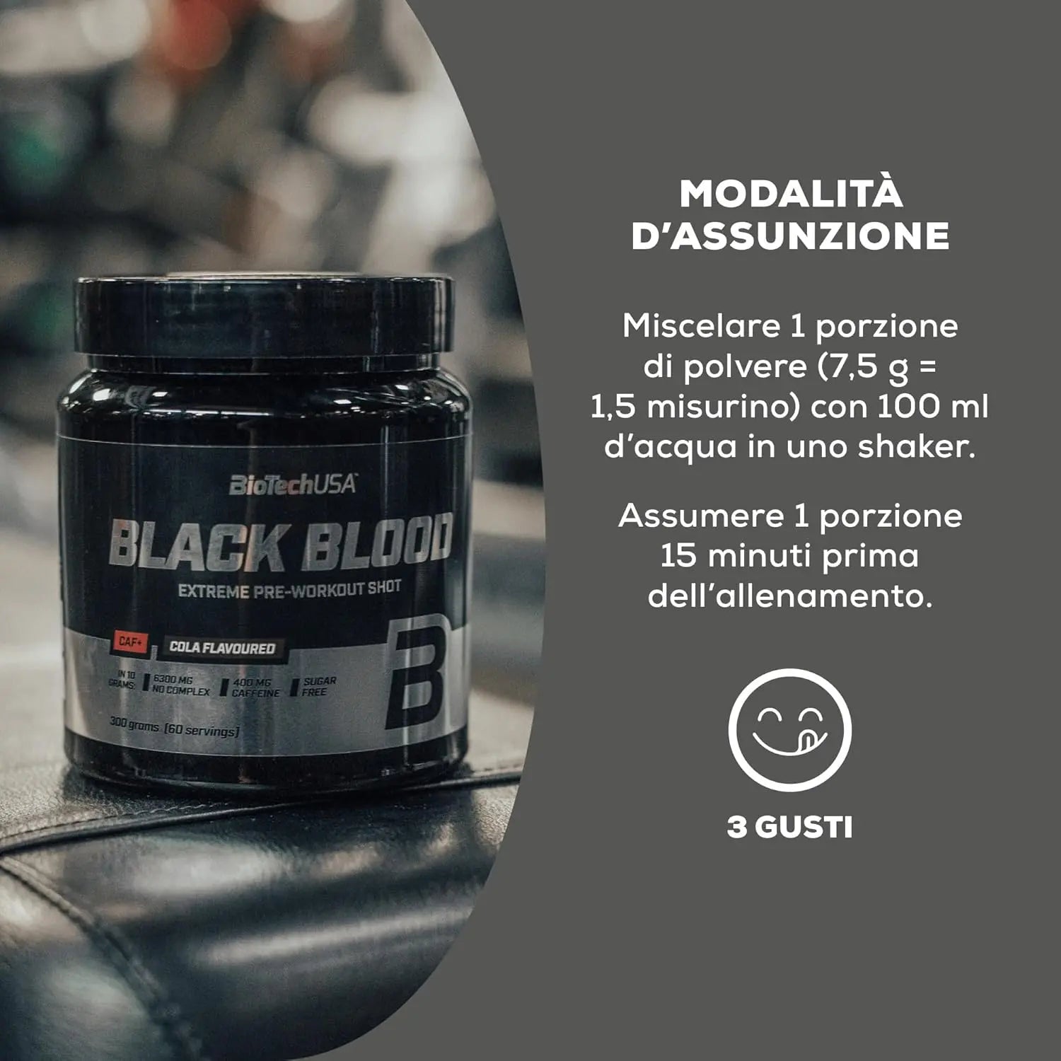 BiotechUSA - Black Blood Ireworkout in polvere Caf+ senza Glutine e Lattosio - Punto Fitness Potenza