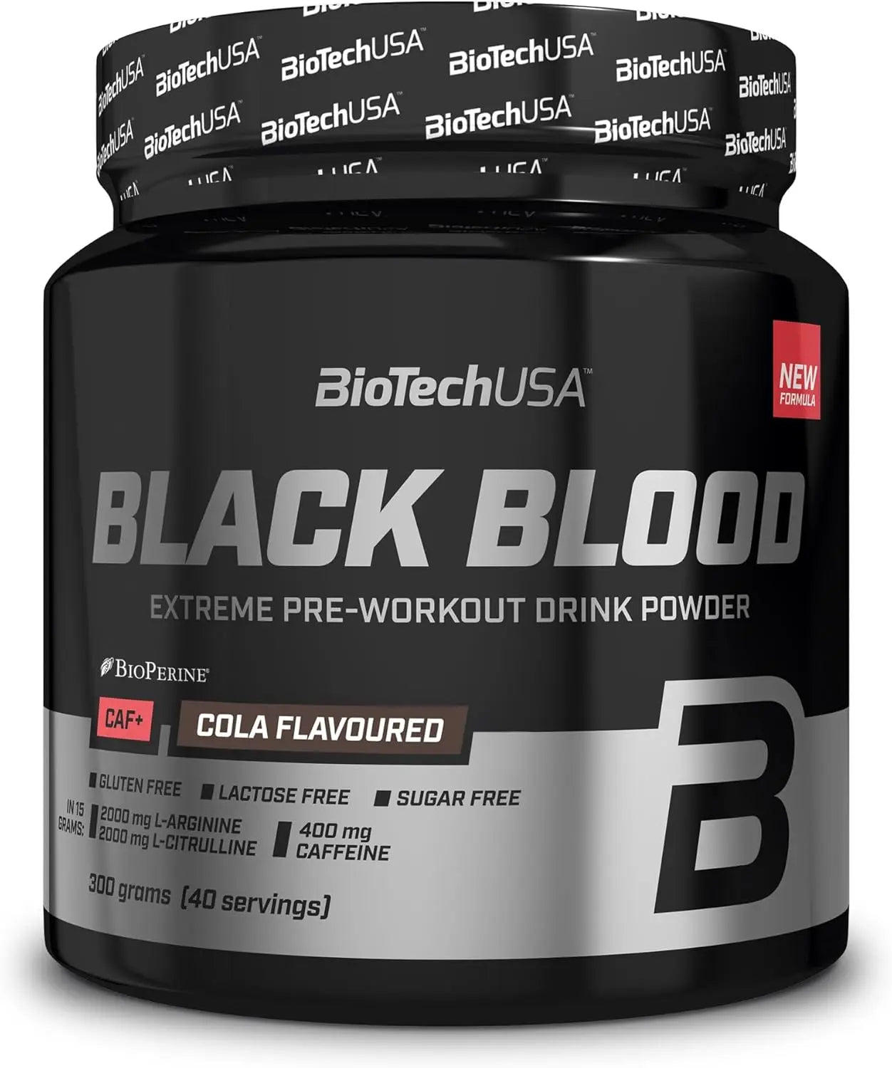 BiotechUSA - Black Blood Ireworkout in polvere Caf+ senza Glutine e Lattosio Cola - Punto Fitness Potenza