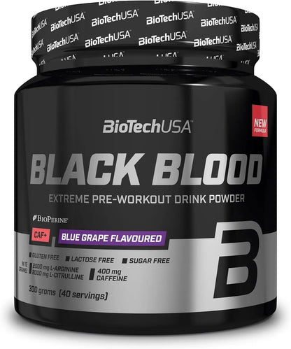 BiotechUSA - Black Blood Ireworkout in polvere Caf+ senza Glutine e Lattosio Uva - Punto Fitness Potenza