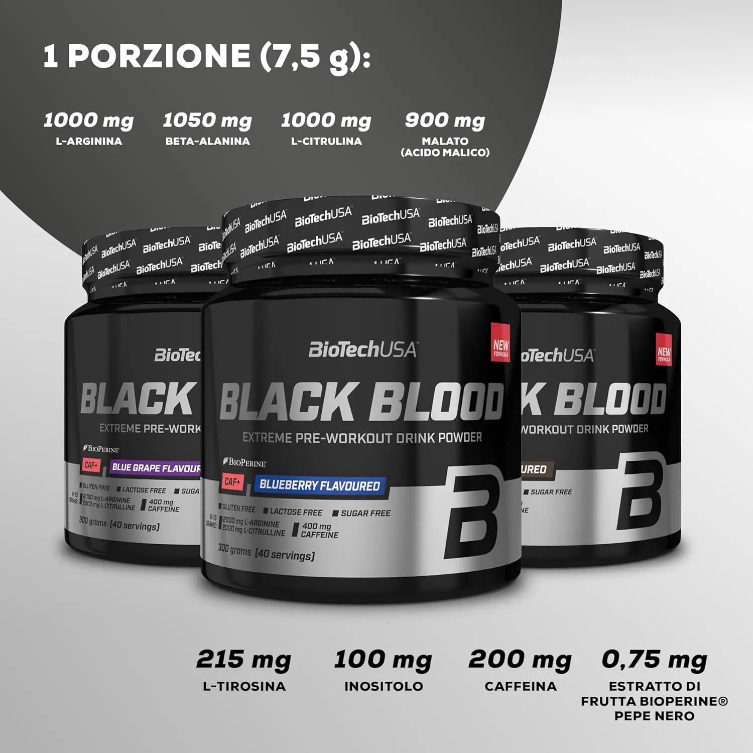 BiotechUSA - Black Blood Ireworkout in polvere Caf+ senza Glutine e Lattosio - Punto Fitness Potenza