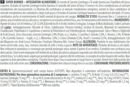 Biotech Super Burn - dimagrante termogenico brucia grassi informazioni - Punto Fitness Potenza