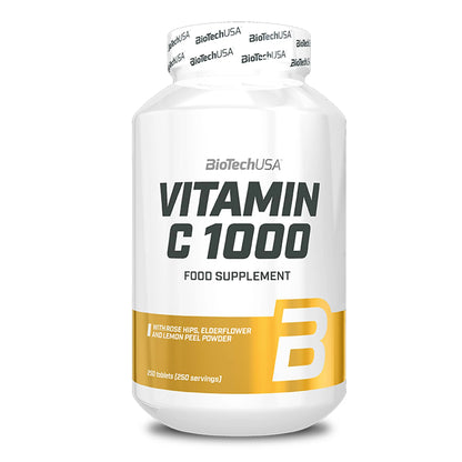 Biotech Vitamin C con Bioflavonoidi -  Vitamina C 1000mg 250 capsule - Punto Fitness Potenza