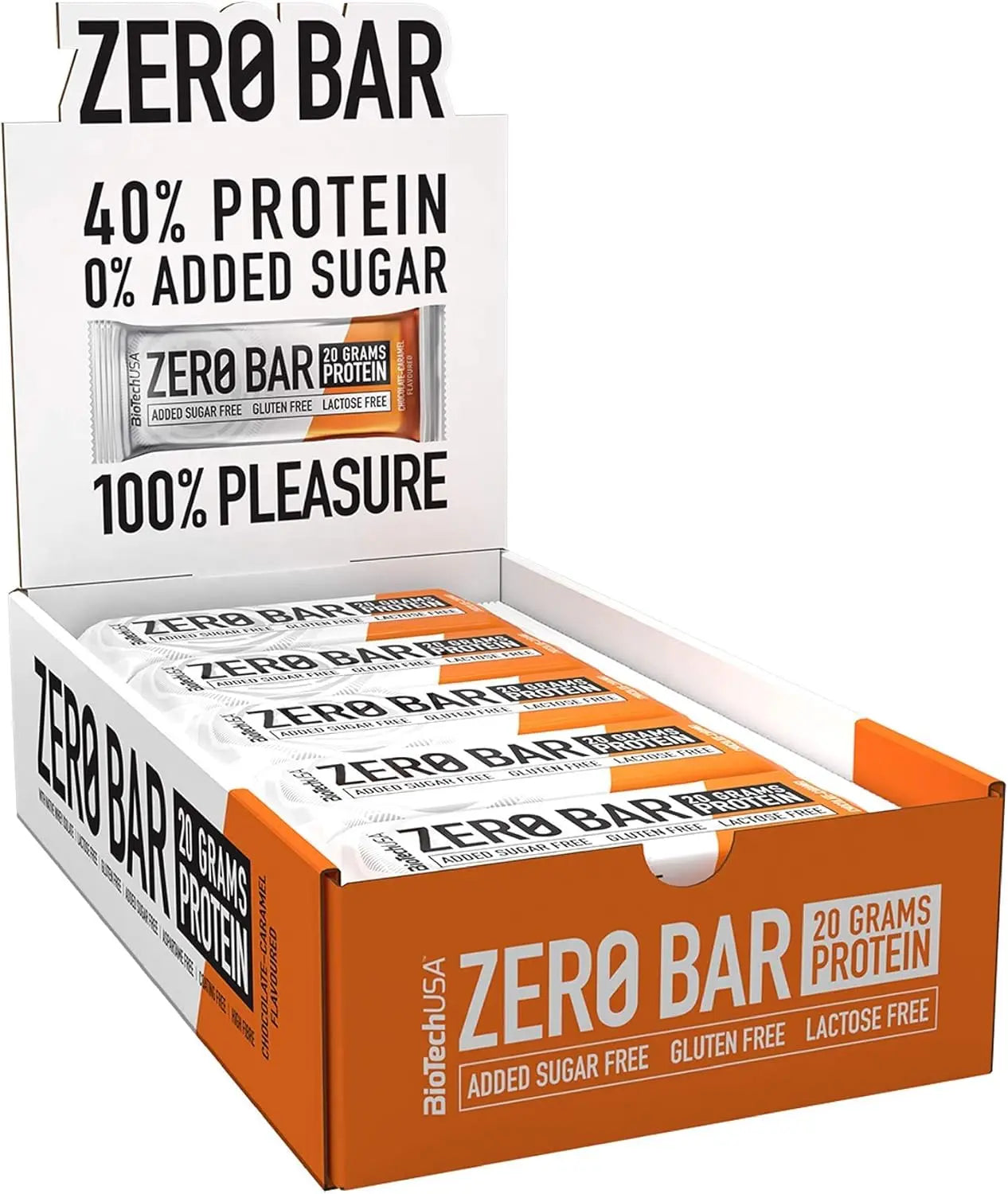 BioTech ZERO BAR - Barrette Proteiche Proteine Zero Zuccheri Caramello - Punto Fitness Potenza | Integratori