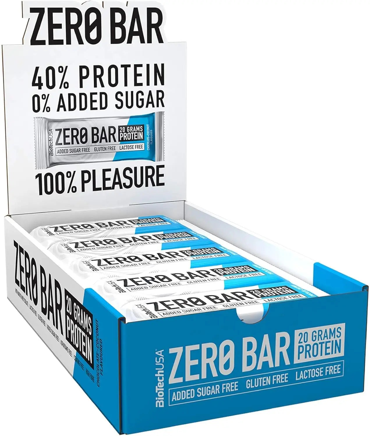 BioTech ZERO BAR - Barrette Proteiche Proteine Zero Zuccheri Cocco - Punto Fitness Potenza | Integratori