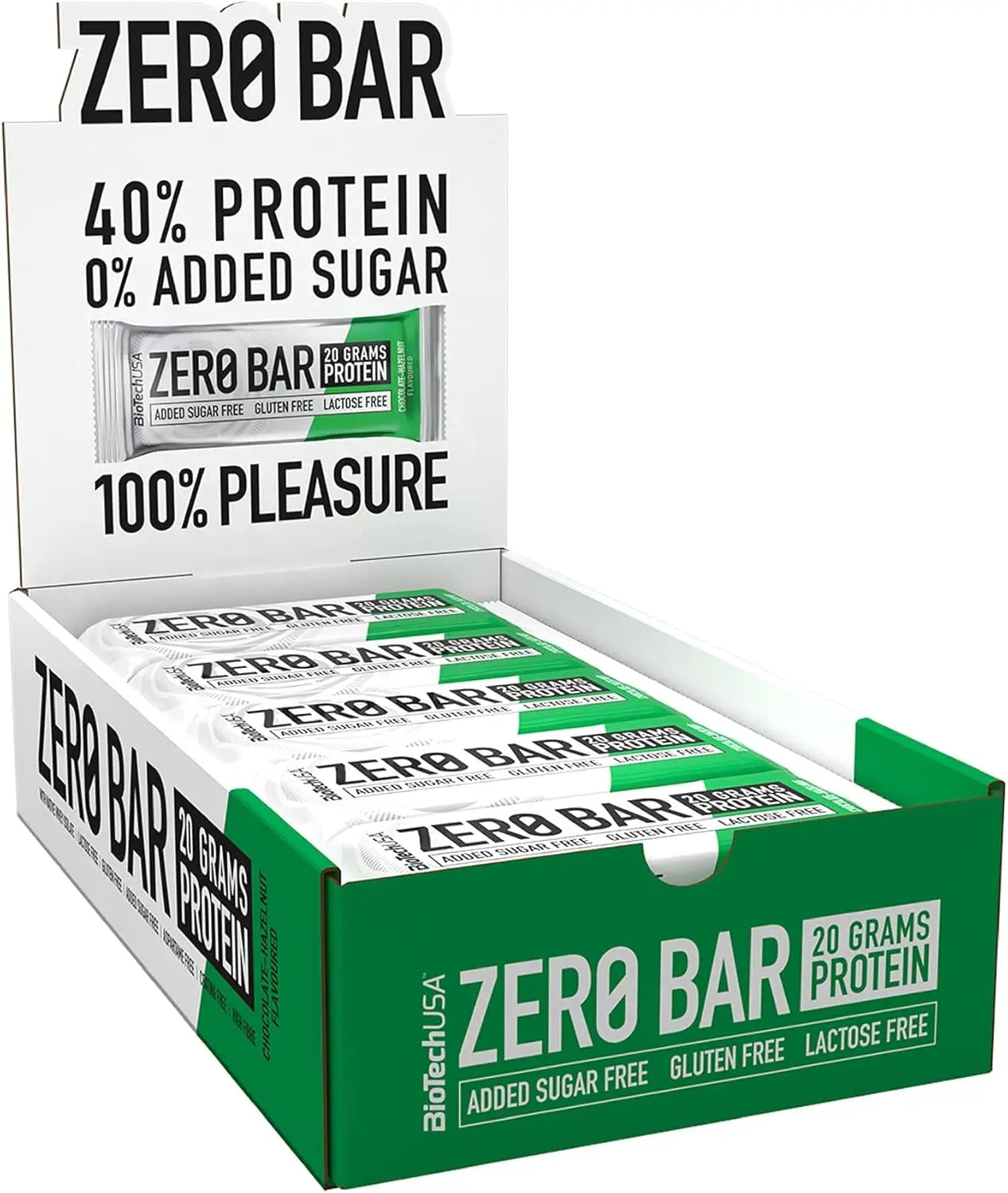 BioTech ZERO BAR - Barrette Proteiche Proteine Zero Zuccheri Nocciola - Punto Fitness Potenza | Integratori