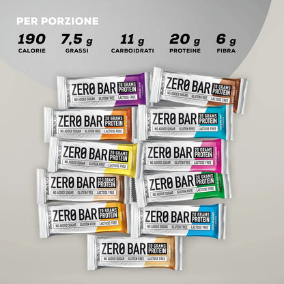 BioTech ZERO BAR - Barrette Proteiche Proteine Zero Zuccheri Benefici - Punto Fitness Potenza