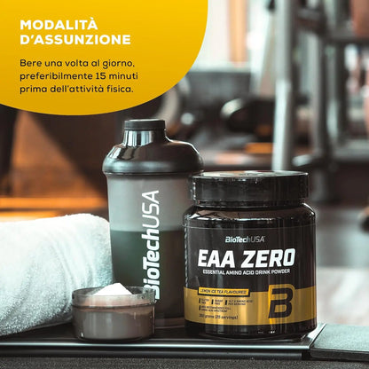 Biotech EAA ZERO aminoacidi essenziali in polvere 350g lifestyle - Punto Fitness Potenza