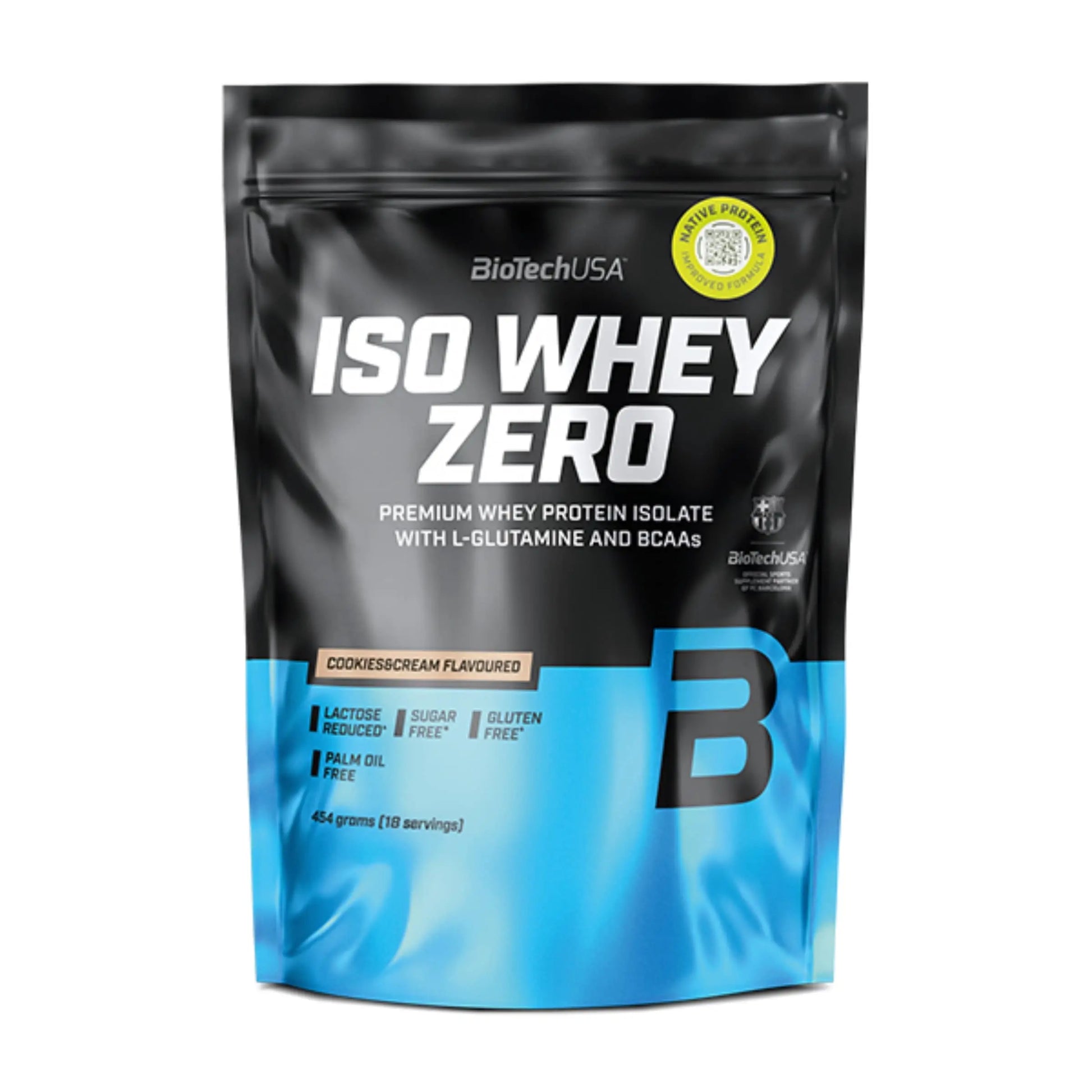 BioTechUSA - Iso Whey ZERO proteine in polvere isolate siero del latte 454g biscotto - Punto Fitness Potenza integratori