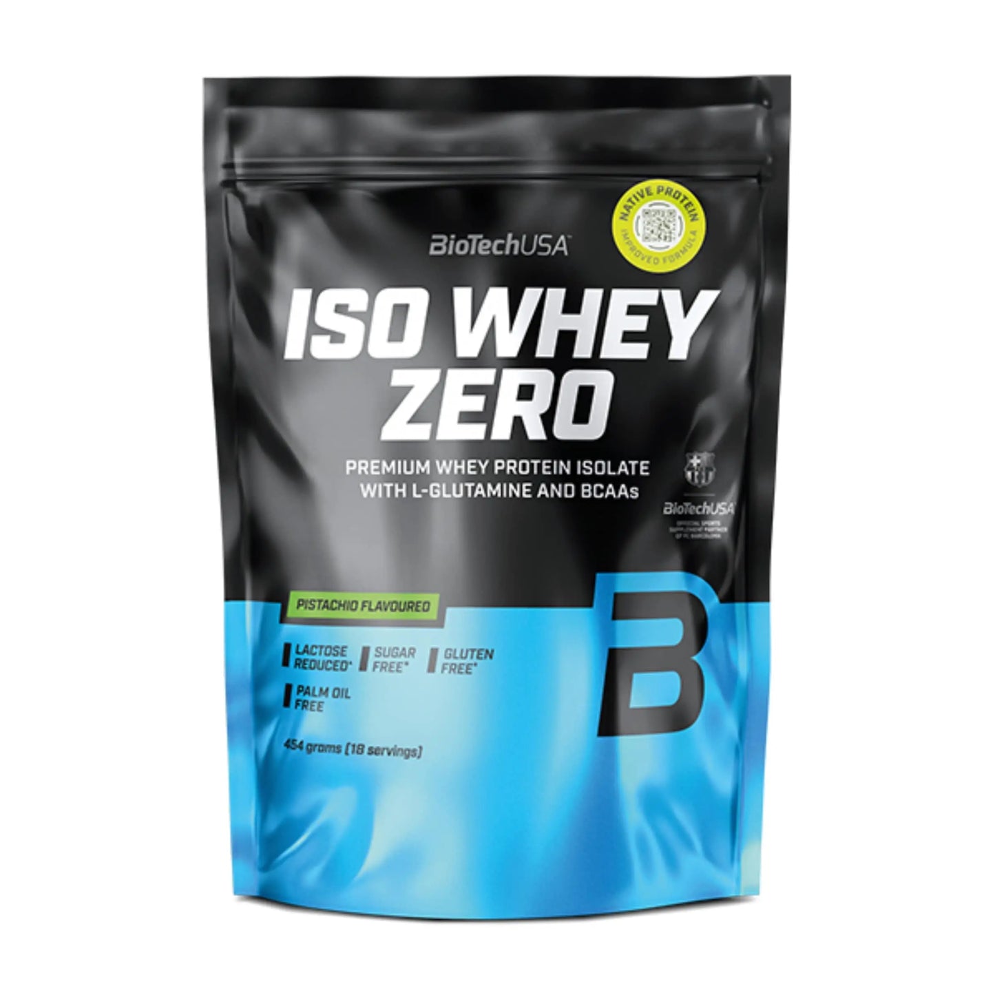 BioTechUSA - Iso Whey ZERO proteine in polvere isolate siero del latte 454g pistacchio - Punto Fitness Potenza integratori