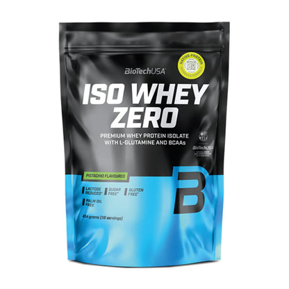 BioTechUSA - Iso Whey ZERO proteine in polvere isolate siero del latte 454g pistacchio - Punto Fitness Potenza integratori