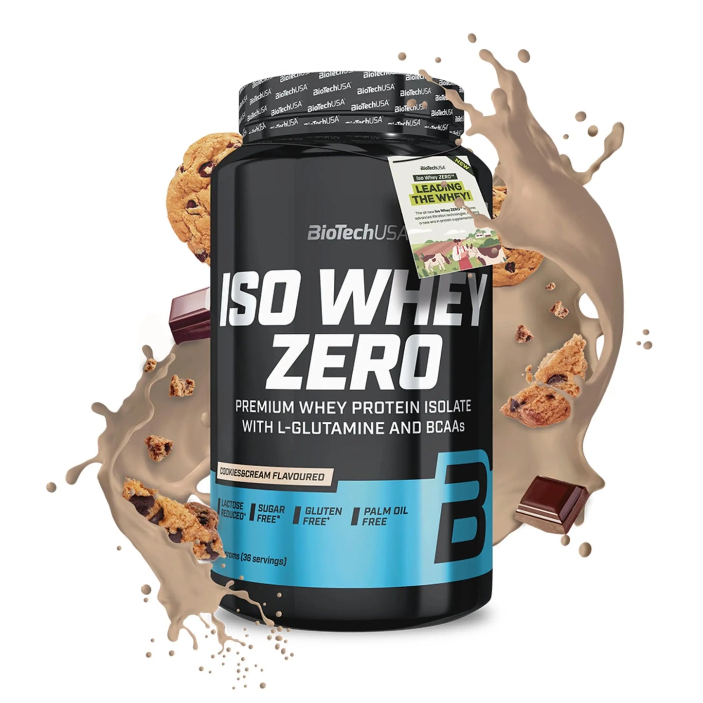 BioTechUSA - Iso Whey ZERO proteine in polvere isolate siero del latte 908g biscotto - Punto Fitness Potenza integratori