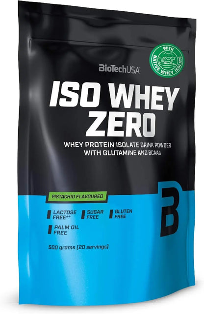 BioTechUSA - Iso Whey ZERO proteine in polvere isolate siero del latte 500g Pistacchio - Punto Fitness Potenza