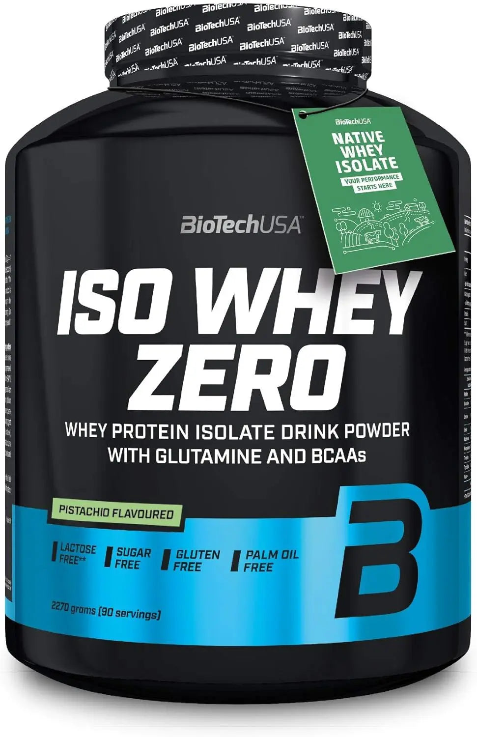 BioTechUSA - Iso Whey ZERO proteine in polvere isolate siero del latte 2270g Pistacchio - Punto Fitness Potenza