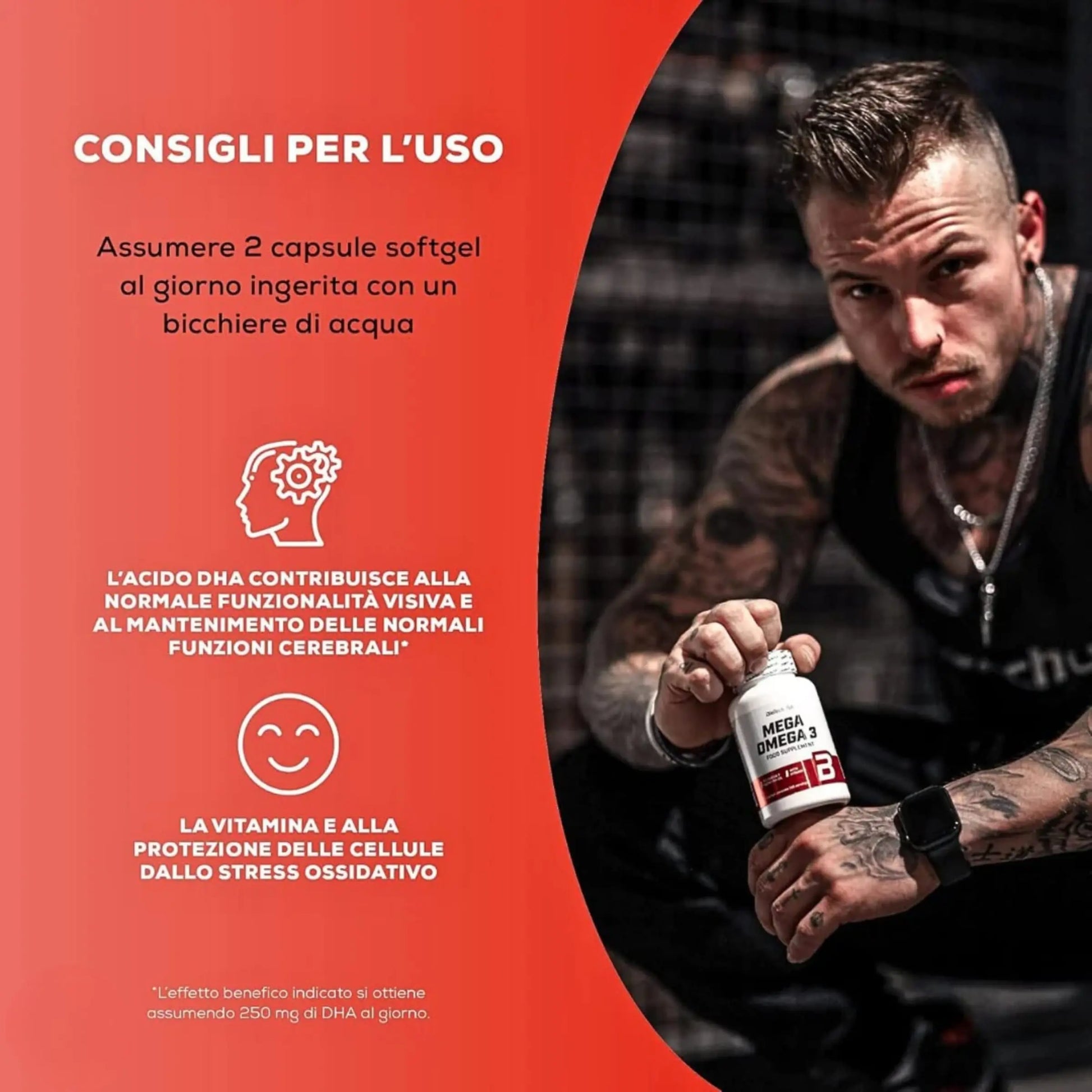 Biotech Mega Omega 3 omega3 in 180 capsule softgel - Punto Fitness Potenza