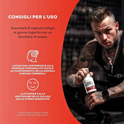 Biotech Mega Omega 3 omega3 in 180 capsule softgel - Punto Fitness Potenza