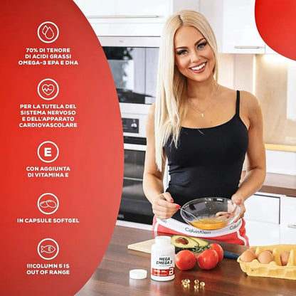 Biotech Mega Omega 3 omega3 in 180 capsule softgel - Punto Fitness Potenza