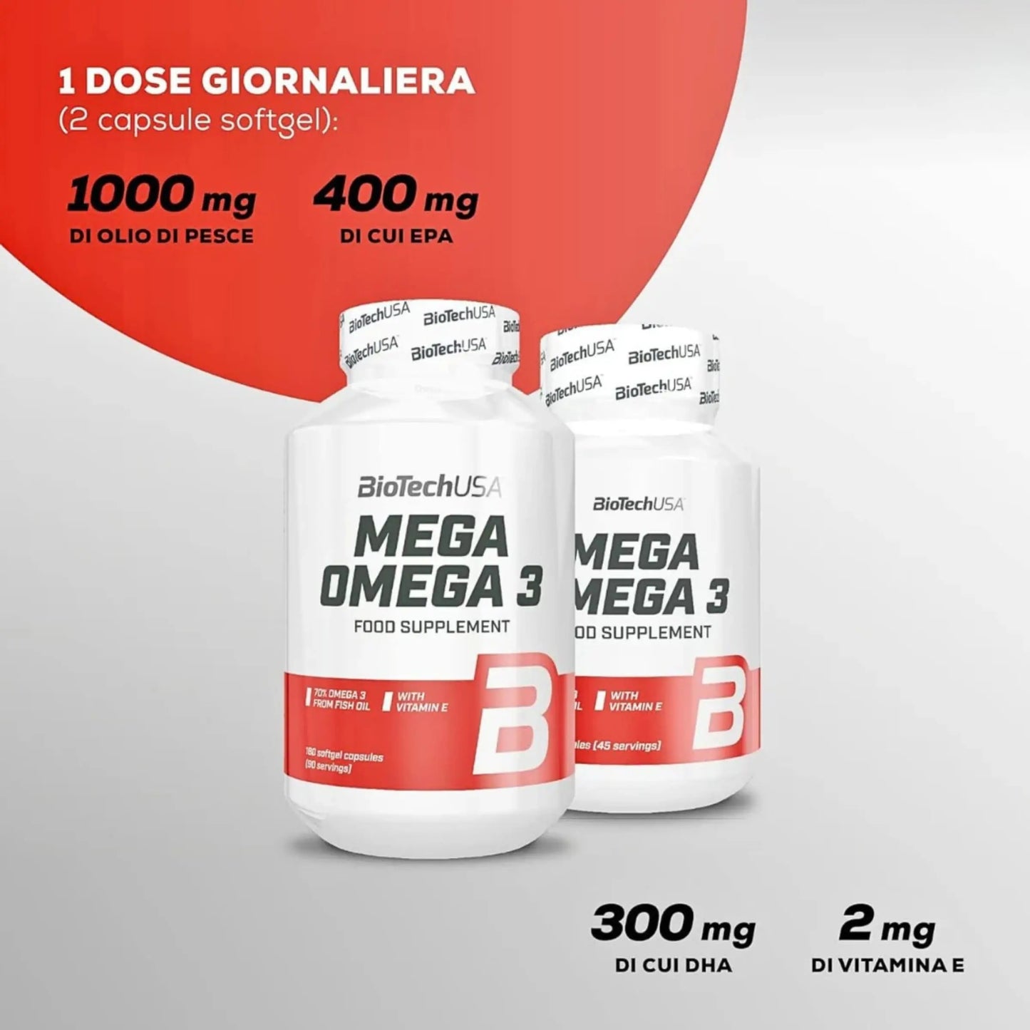 Biotech Mega Omega 3 omega3 in 360 capsule softgel - Punto Fitness Potenza