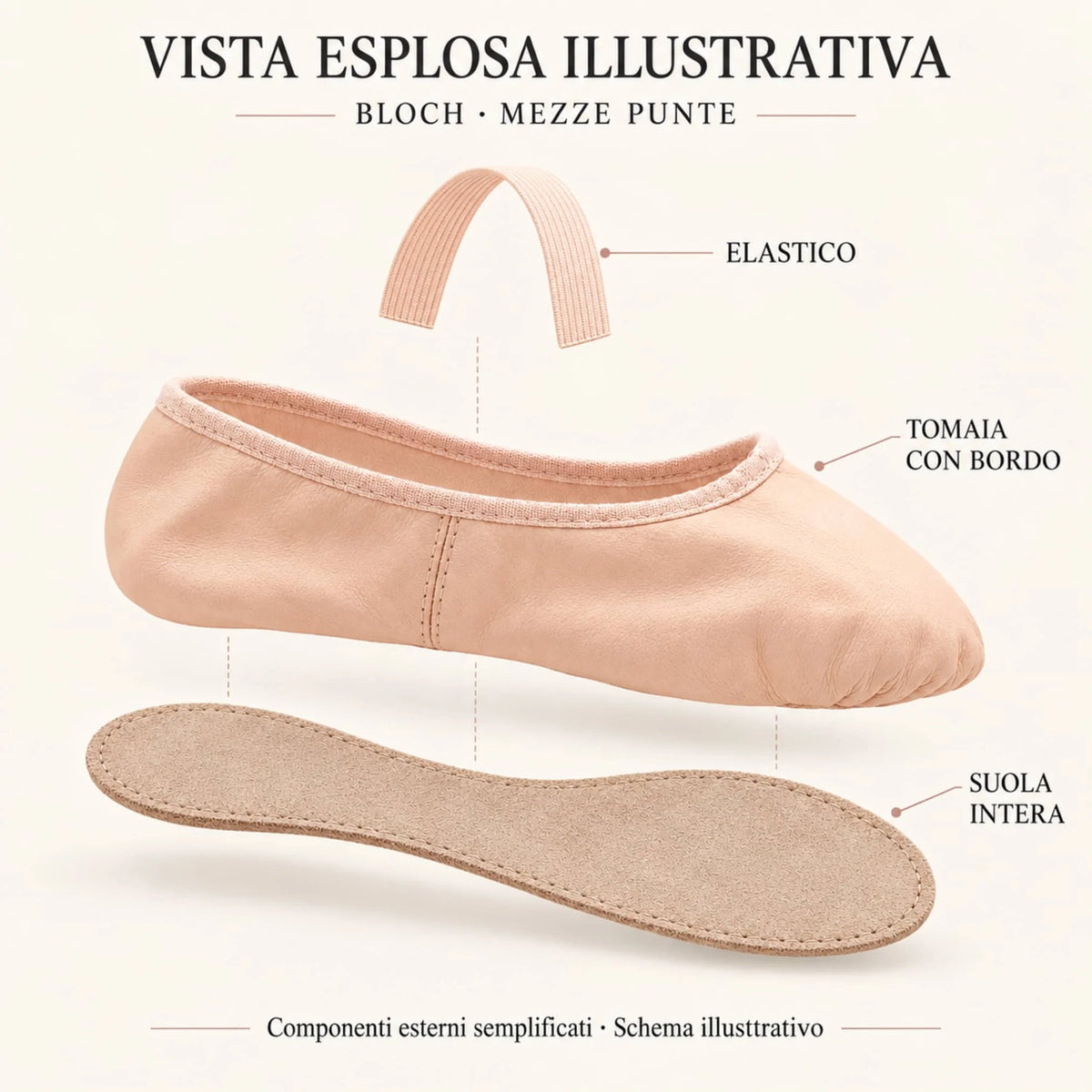 Canvas Ballet Half Slippers - Bloch Arise II S0239