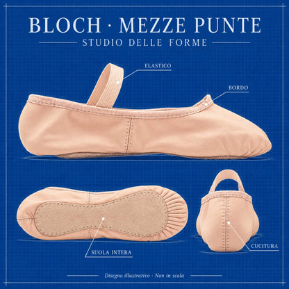 Canvas Ballet Half Slippers - Bloch Arise II S0239