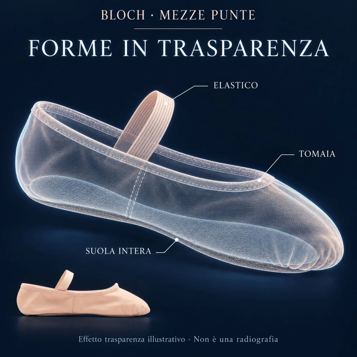 Canvas Ballet Half Slippers - Bloch Arise II S0239