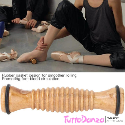 Bloch Foot Roller - Massaggiatore per piedi rullo in legno per massaggio arco plantare Ballerina Danza Classica | Punto Fitness Potenza