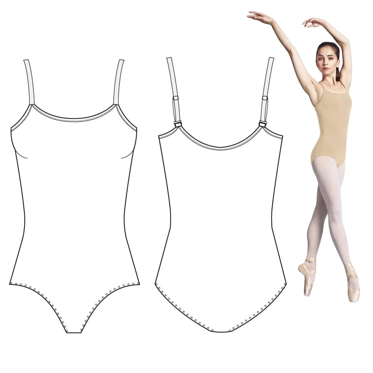 Bloch L8720 - Sottobody Danza Classica Body intimo donna bretelle regolabili lifestyle | Punto Fitness