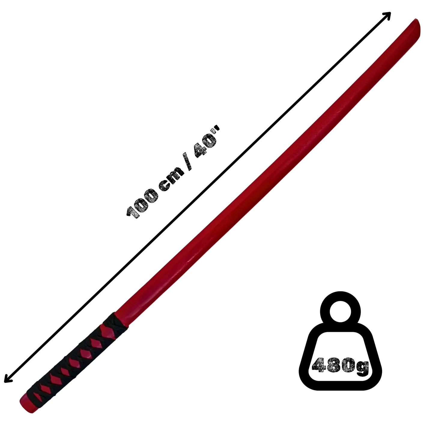 Bokken in legno redone con Tsuka Suburito Bokuto - Allenamento per Aikido, Iaido, Kobudo, Kendo, Kenjutsu Katori Shinto ryu Misure - Punto Fitness Potenza Arti Marziali