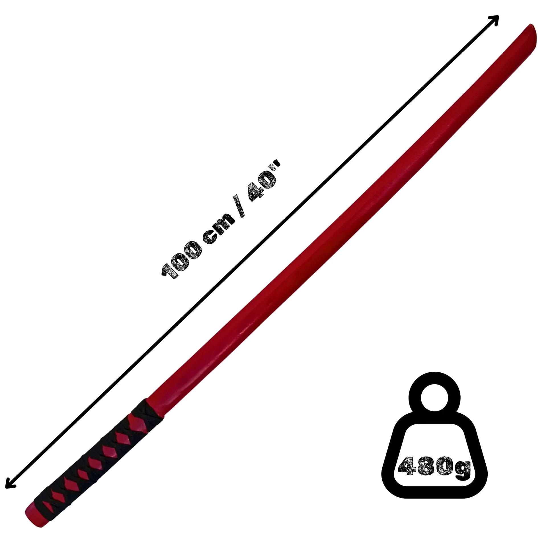 Bokken in legno redone con Tsuka Suburito Bokuto - Allenamento per Aikido, Iaido, Kobudo, Kendo, Kenjutsu Katori Shinto ryu Misure - Punto Fitness Potenza Arti Marziali
