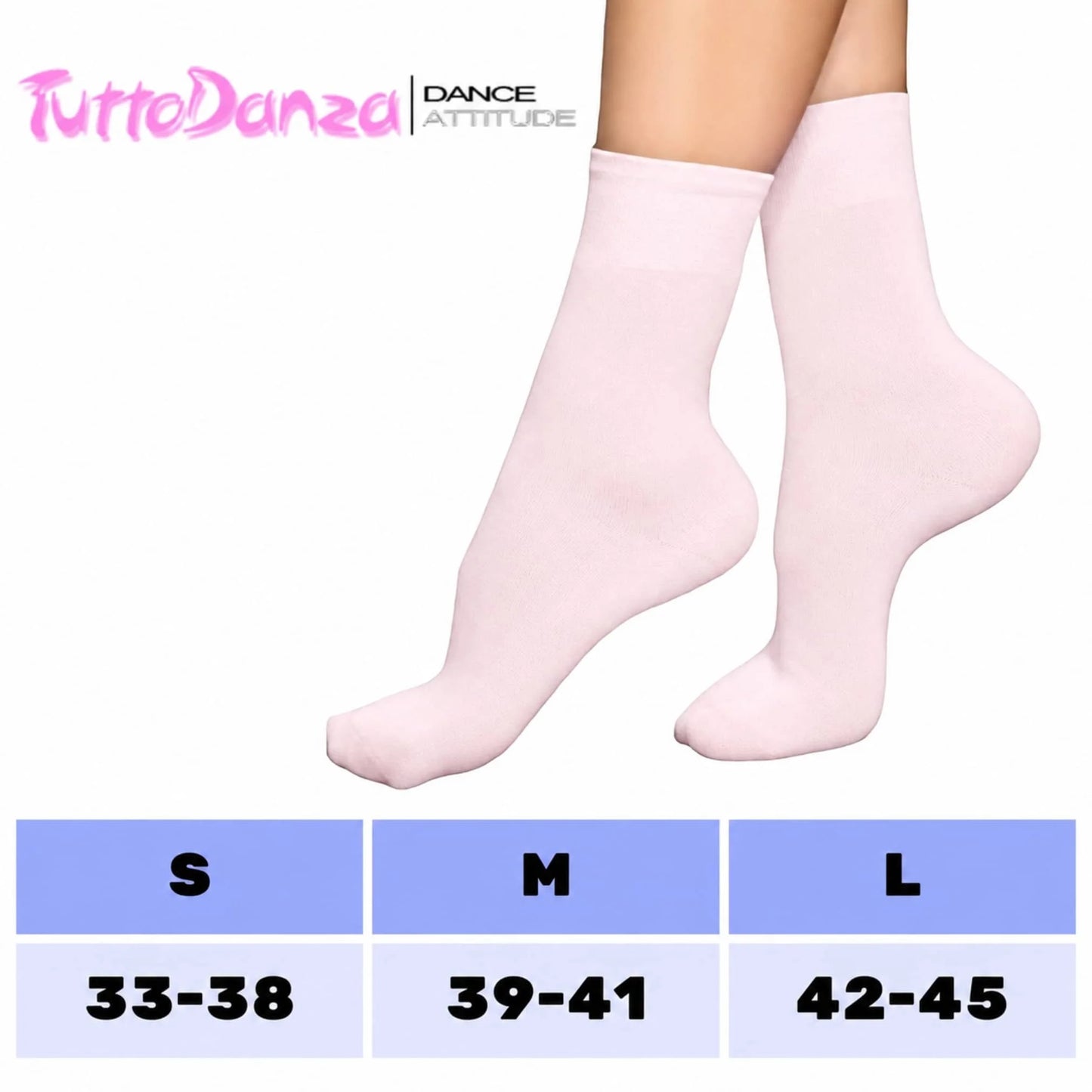 TuttoDanza - Calzino Danza RAD in microfibra per ballerine Ballo Classica Moderna Contemporaneo colore Rosa Misure | Punto Fitness Potenza