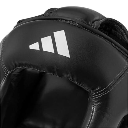 Casco Boxe Adidas Rookie omologato WAKO Kickboxing Muay Thai nero dettaglio - Punto Fitness Potenza