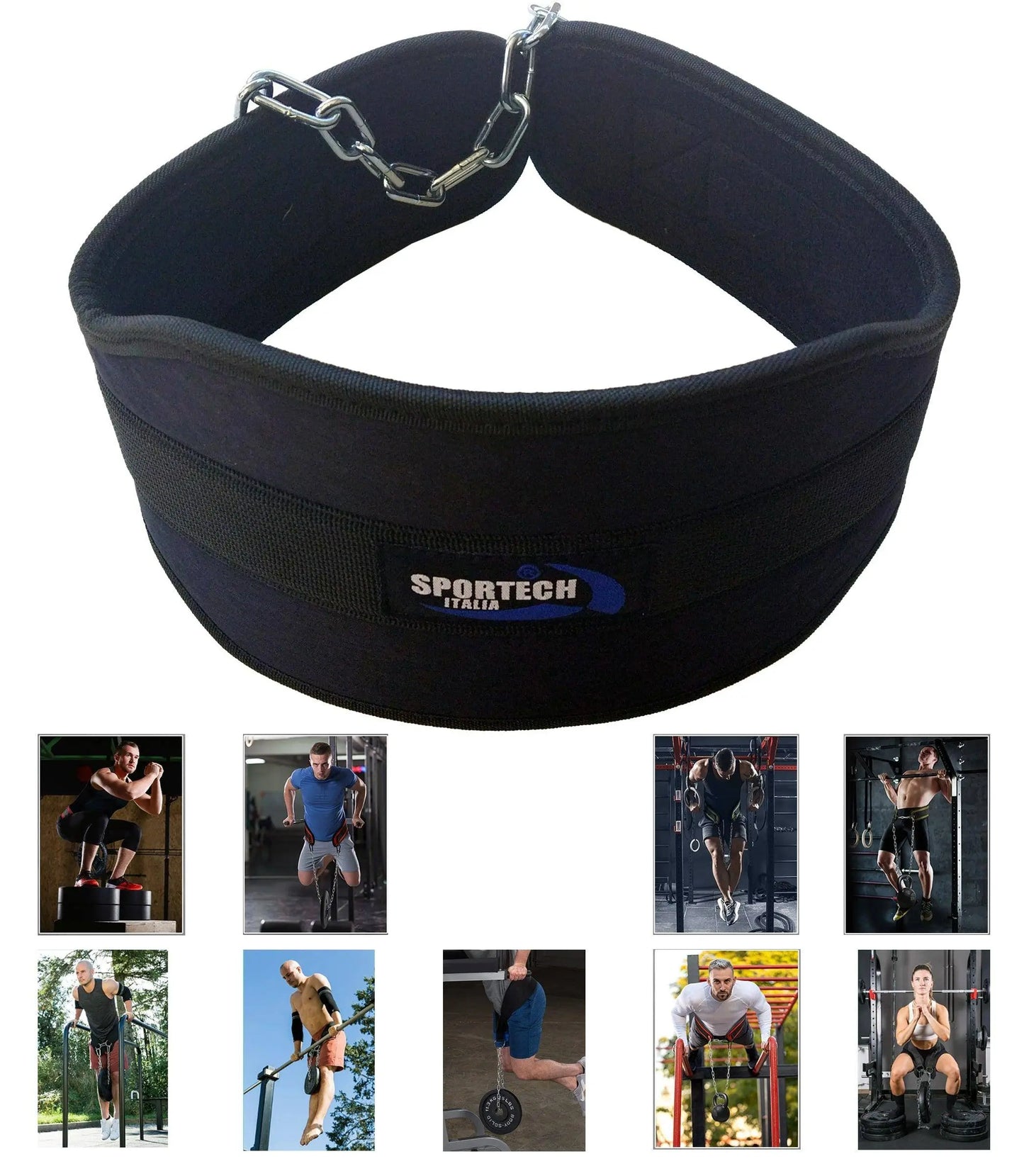 Sportech Italia - Cintura Palestra Sovraccarico Powerlifting Body Building Sollevamento Pesi - Utilizzo - Punto Fitness Potenza Palestra