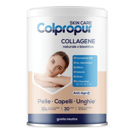 Colpropur SKIN CARE ✅ Collagene in polvere con acido ialuronico e coenzima Q10 306g - Punto Fitness