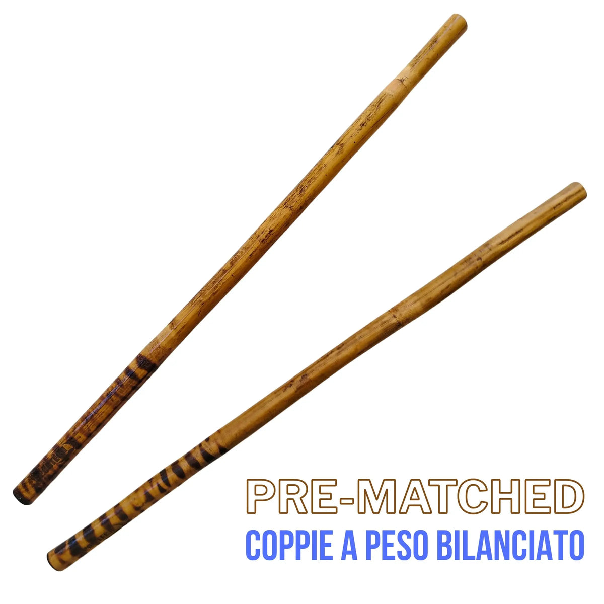 Escrima De Rattan Para Artes Marciales Filipinas - Par Equilibrado, 66 Cm De Largo, Diámetro 20-25 Mm