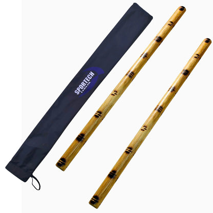 Sportech Italia - Escrima in Rattan Arti Marziali Filippine Silat Kung Fu Kali Arnis tigrato coppia con custodia - Punto Fitness Potenza
