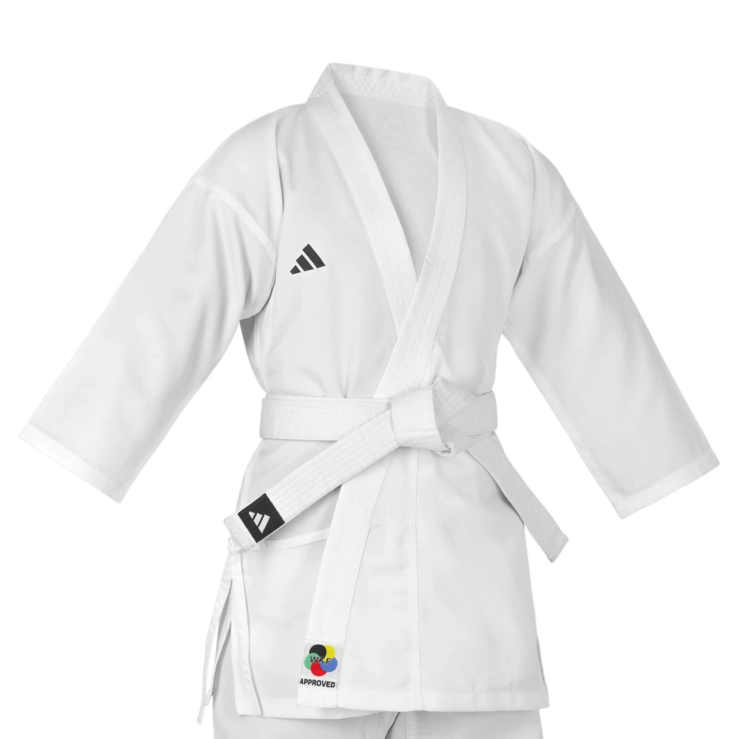 Divisa Karate Gi Adidas K150 WKF Uniforme Kumite allenamento Kimono parte maglia - Punto Fitness Potenza Arti Marziali