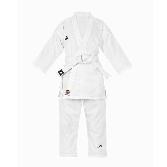 Divisa Karate Gi Adidas K150 WKF Uniforme Kumite allenamento Kimono completo - Punto Fitness Potenza Arti Marziali