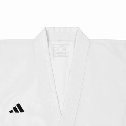 Divisa Karate Gi Adidas K150 WKF Uniforme Kumite allenamento Kimono dettaglio - Punto Fitness Potenza Arti Marziali