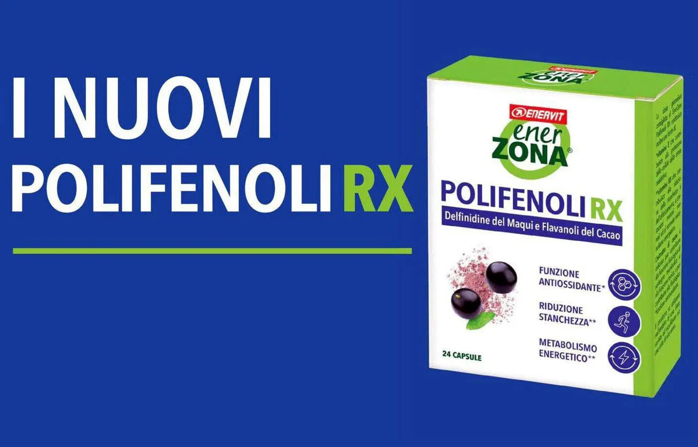 Enervit EnerZona Polifenoli RX Antiossidante Maqui capsule Novita - Punto Fitness Potenza