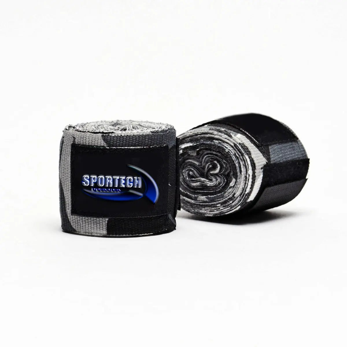 Sportech Fasce sottoguanto per Boxe MMA Pugilato, Bende semielastiche per guantoni e Guanti Sacco, Bendaggio Protezione Mani Camo Grey - Punto Fitness