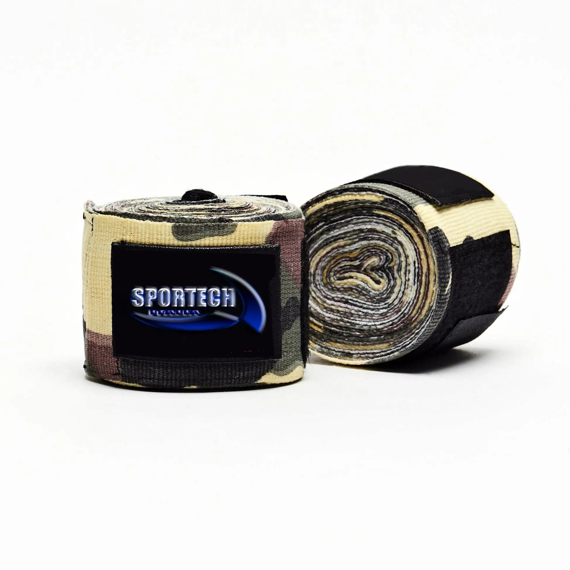 Sportech Fasce sottoguanto per Boxe MMA Pugilato, Bende semielastiche per guantoni e Guanti Sacco, Bendaggio Protezione Mani Camo Green - Punto Fitness