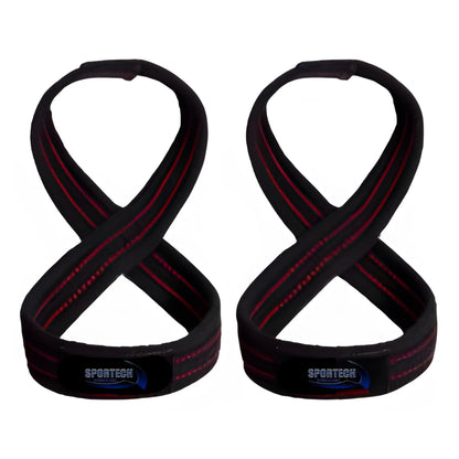 Fasce per stacchi pesi palestra figure-8 straps Bodybuilding Powerlifting - Punto Fitness Potenza 