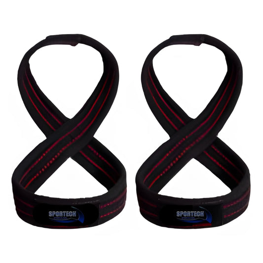 Fasce per stacchi pesi palestra figure-8 straps Bodybuilding Powerlifting - Punto Fitness Potenza 