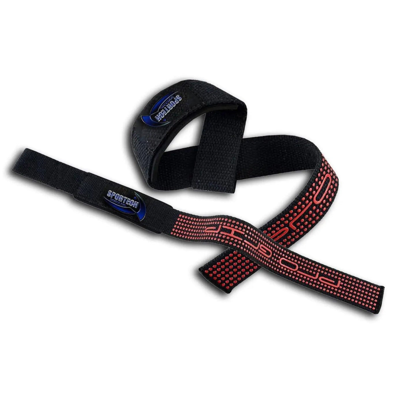 Sportech - Fasce per stacchi pesi palestra, cinghie sollevamento pesi polsiere straps allenamento Bodybuilding Powerlifting - Punto Fitness Potenza