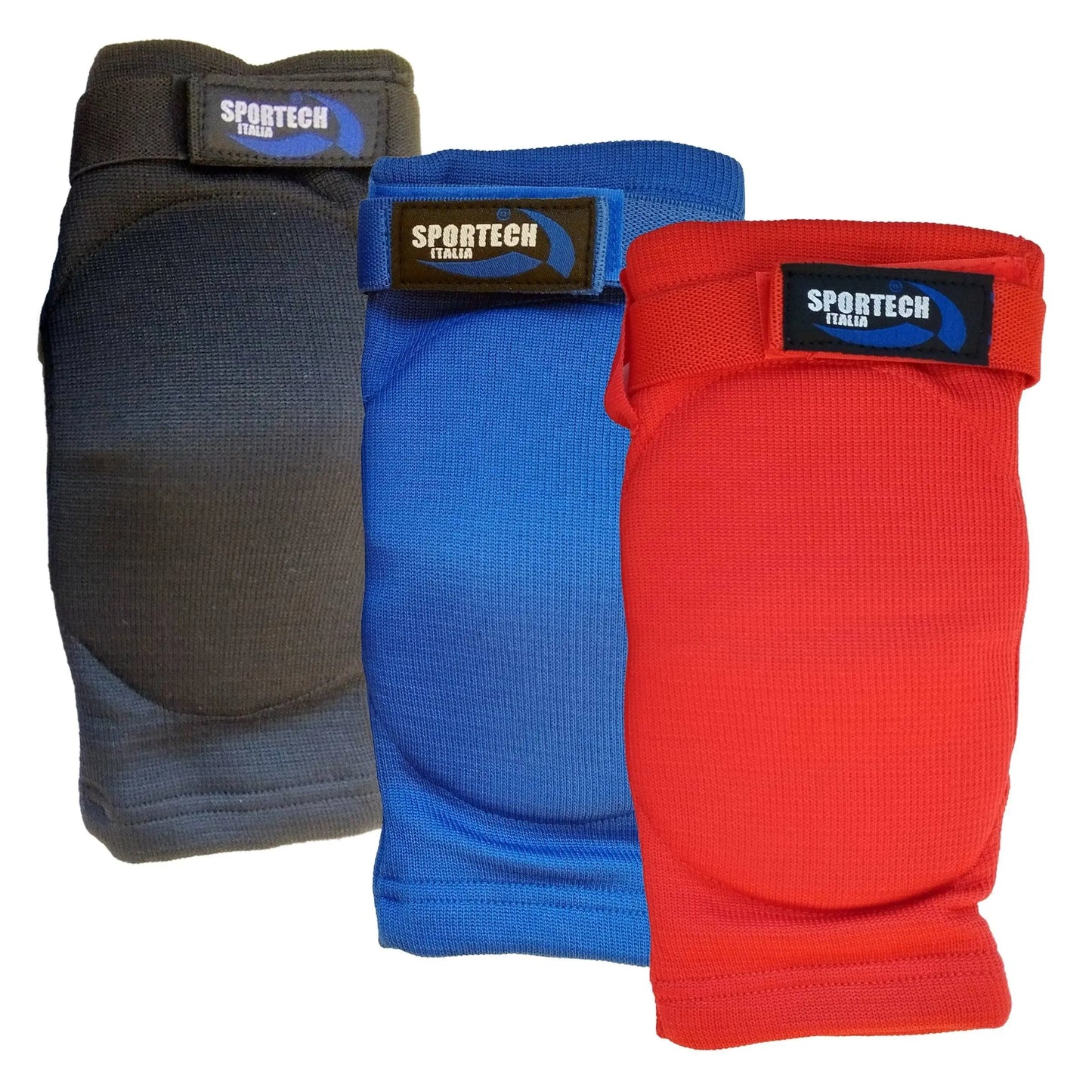 Gomitiere imbottite Sportech Muay Thai allenamento arti marziali MMA Kick Boxing Padel Moto Paragomiti imbottiti protezione gomiti Nero Rosso Blu - Punto Fitness Potenza