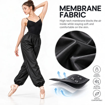 Grishko BLISS-1 0405 - Pantaloni riscaldamento Danza Effetto Sauna, ballerina che mostra tessuto che blocca l'aria interna rimanendo confortevole sulla pelle | Punto Fitness Potenza