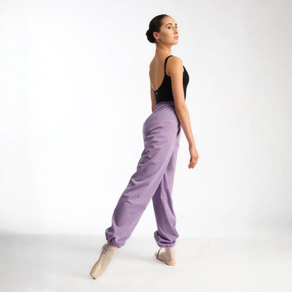 Grishko BLISS-1 0405 - Pantaloni riscaldamento Danza Effetto Sauna, colore lilla dietro | Punto Fitness Potenza