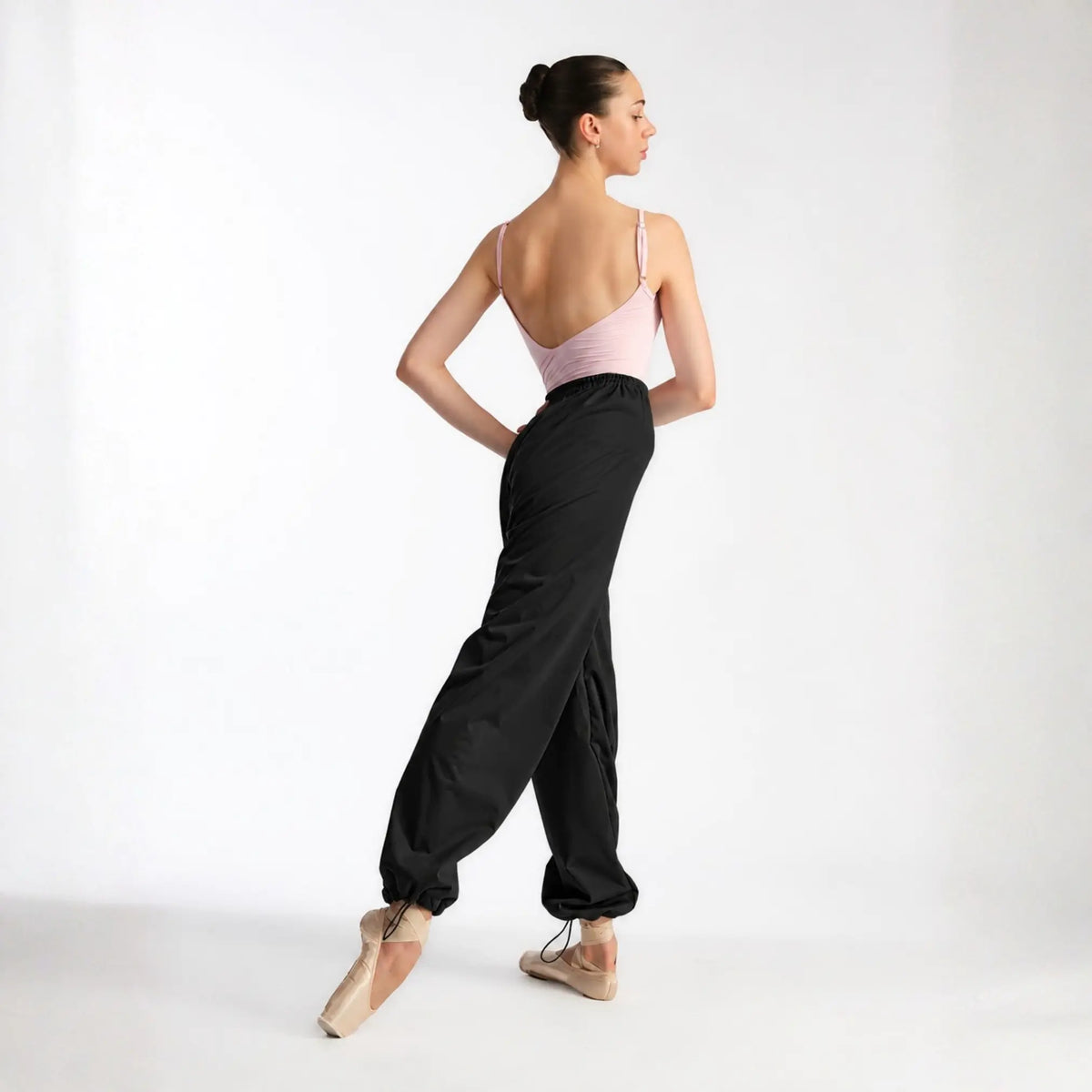 Grishko BLISS-1 0405 - Pantaloni riscaldamento Danza Effetto Sauna, colore nero dietro | Punto Fitness Potenza